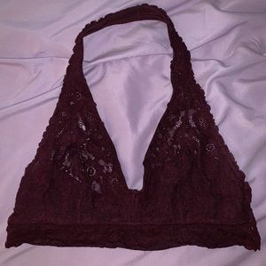 American Eagle Outfitters Intimates & Sleepwear - Burgundy lace halter bralette American Eagle Outfitters Intimates & Sleepwear - Burgundy lace halter bralette